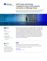 Preview of the Australian Securities Exchange (ASX) Case Study