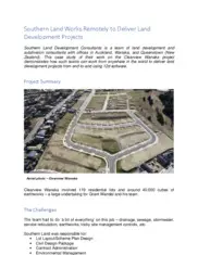 Preview of the Southern Land Case Study