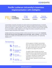 Preview of the Pacific Lutheran University Case Study