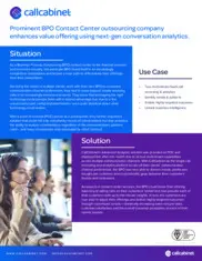 Preview of the Prominent BPO Contact Center outsourcing company Case Study