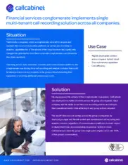 Preview of the Large Financial Services Company Case Study