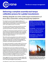 Preview of the World’s Largest Manufacturers of Construction and Mining Equipment Case Study