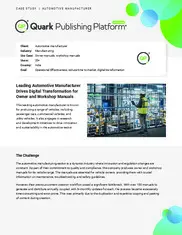 Preview of the Leading Automotive Manufacturer Case Study