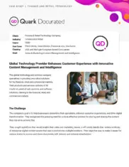 Preview of the Global Technology Provider Case Study