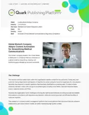 Preview of the Global Biotech Company Case Study