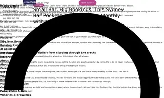 Preview of the Small Bar, Crows Nest Case Study