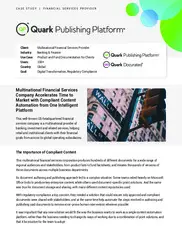 Preview of the Multinational Financial Services Company Case Study
