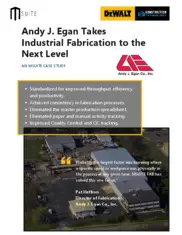 Preview of the Andy J. Egan Fabrication Case Study