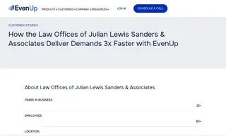 Preview of the Law Offices of Julian Lewis Sanders & Associates Case Study