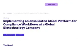 Preview of the Global Biotechnology Company Case Study