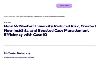 Preview of the McMaster University Case Study