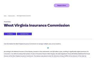 Preview of the West Virginia Insurance Commission Case Study