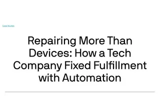 Preview of the Technology Repair Company Case Study