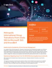 Preview of the Metropolis International Group Case Study