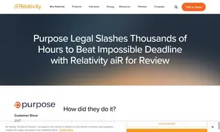 Preview of the Purpose Legal Case Study