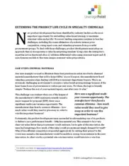 Preview of the Chemical Materials Manufacturer Case Study