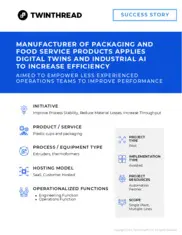 Preview of the Large Manufacturer of Packaging and Food Service Product Company Case Study