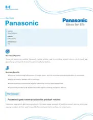 Preview of the Panasonic Case Study