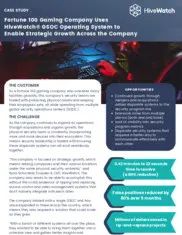 Preview of the Fortune 500 Gaming Company Case Study