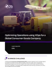 Preview of the Leading Global Consumer Packaged Goods (CPG) Company Case Study