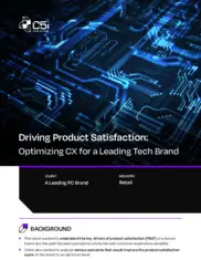 Preview of the Leading PC Brand Case Study