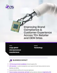 Preview of the Large Global Microprocessor Manufacturer Case Study