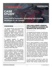 Preview of the J.W. Speaker Case Study