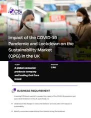 Preview of the Global Consumer Products Company Case Study