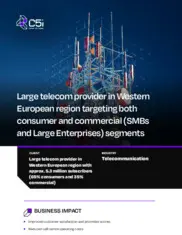 Preview of the Large Telecom Provider Case Study