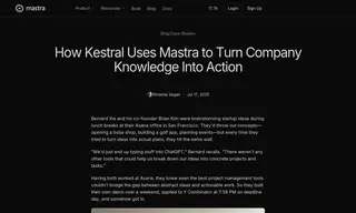 Preview of the Kestral Case Study