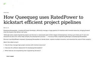 Preview of the Queequeg Renewables Case Study
