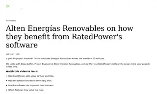 Preview of the Alten Energías Case Study