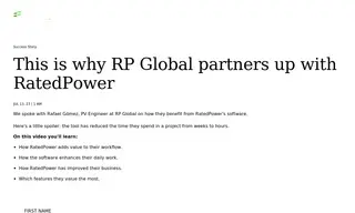 Preview of the RP Global Case Study