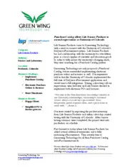 Preview of the Life Science Products Case Study