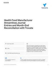 Preview of the Health Food Manufacturer Case Study