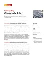 Preview of the Cleantech Solar Case Study