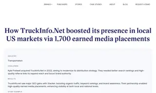 Preview of the TruckInfo.net Case Study