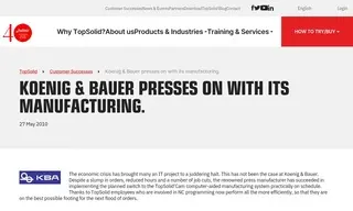 Preview of the Koenig & Bauer Group (KBA) Case Study