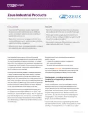 Preview of the Zeus Industrial Products Case Study