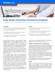 Preview of the Princeton Community Hospital Case Study