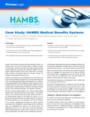 Preview of the HAMBS Medical Benefits Systems Case Study