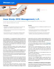 Preview of the EPIC Management, L.P. Case Study