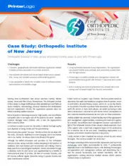 Preview of the Orthopedic Institute of New Jersey Case Study