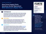 Preview of the Forte Supply Chain Solutions Case Study