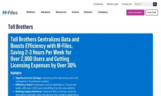 Preview of the Toll Brothers Case Study