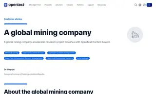 Preview of the Global Mining Company Case Study