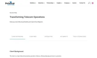 Preview of the Major Telecommunications Provider Case Study