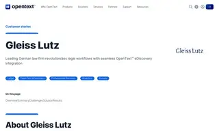 Preview of the Gleiss Lutz Case Study