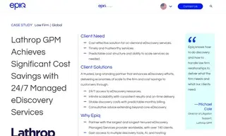 Preview of the Lathrop GPM Case Study