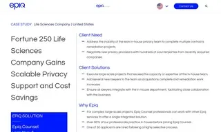 Preview of the Fortune 250 Life Sciences Company Case Study
